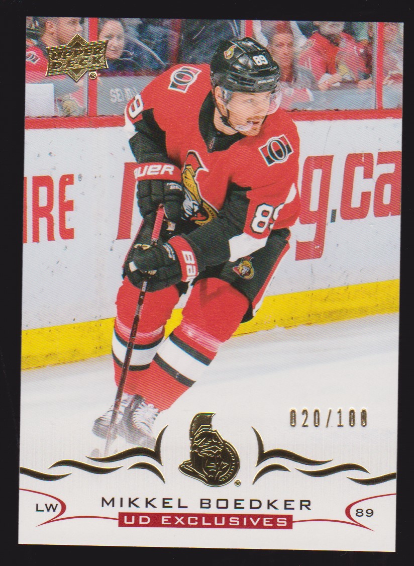 (image for) 2018-19 Upper Deck Exclusives #384 Mikkel Boedker 20/100